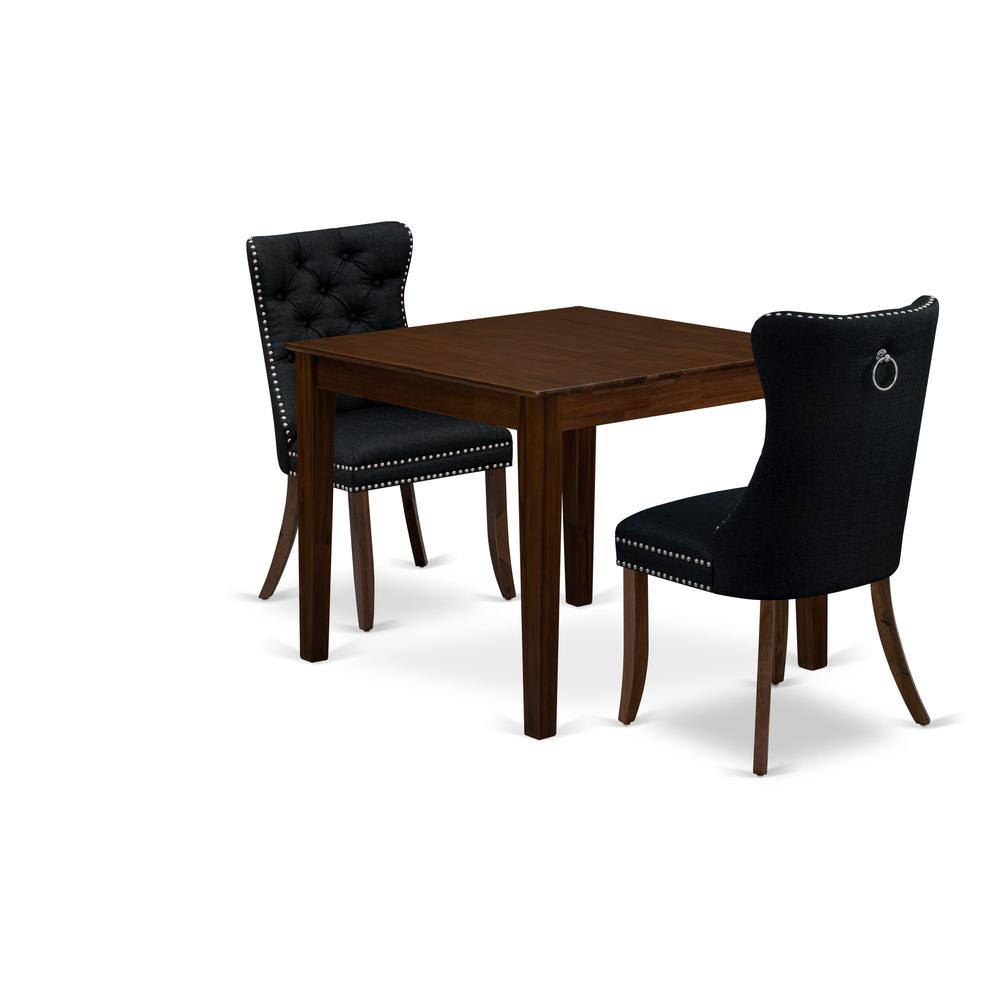 3 Piece Dinette Set for Small Spaces Contains a Square Kitchen Table. Picture 6