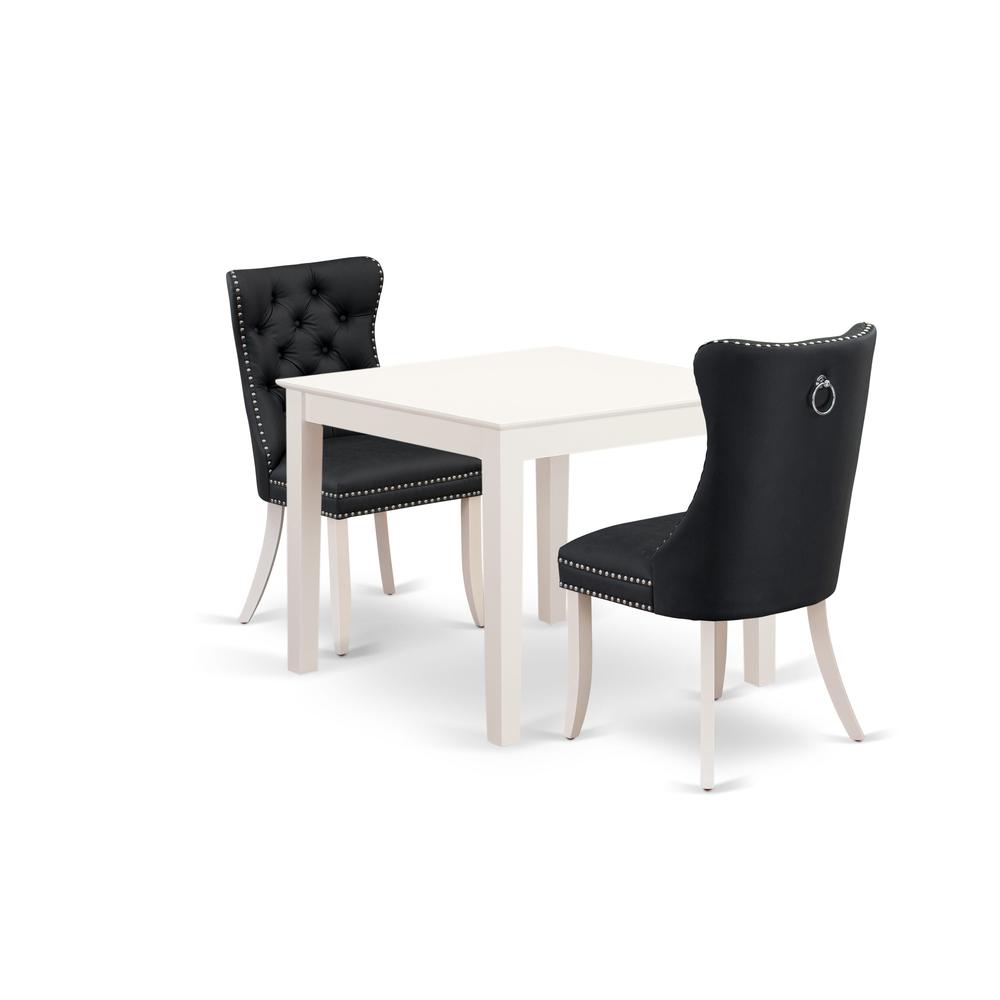 3 Piece Dinette Set Contains a Square Modern Dining Table. Picture 5