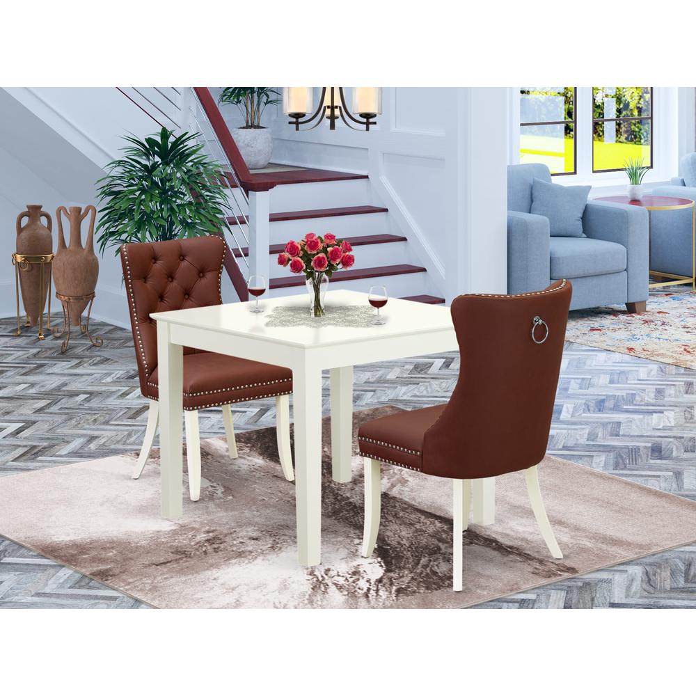 3 Piece Dinette Set for Small Spaces Contains a Square Dining Table. Picture 1