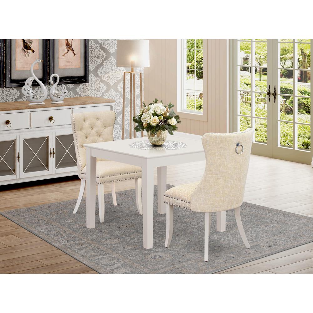 3 Piece Dining Table Set Contains a Square Kitchen Table. Picture 1