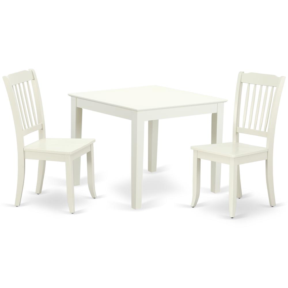 Dining Room Set Linen White, OXDA3-LWH-W. Picture 1