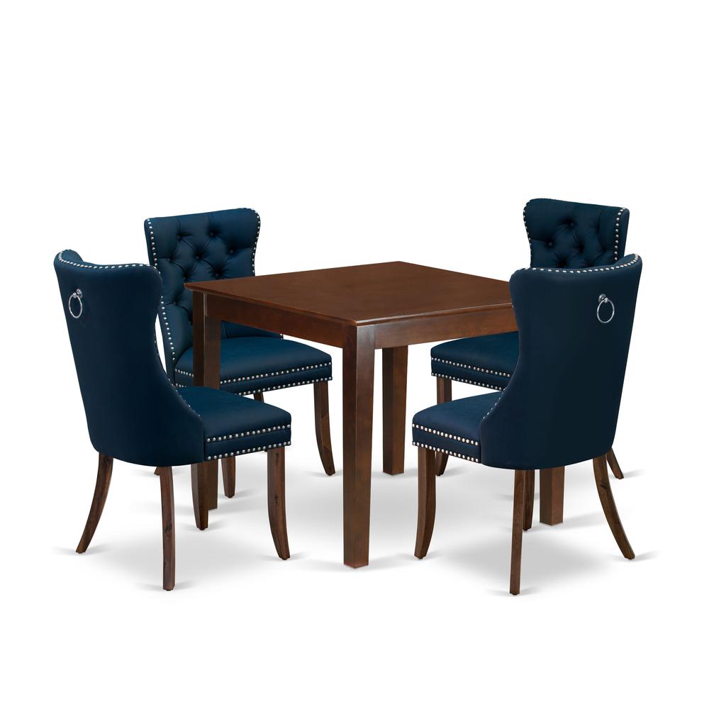 5 Piece Modern Dining Table Set Contains a Square Kitchen Table. Picture 6