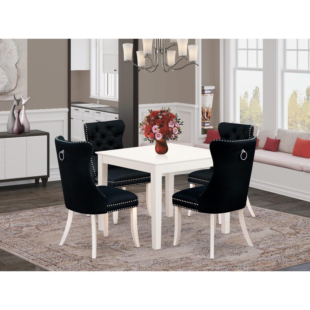5 Piece Dining Room Furniture Set Consists of a Square Kitchen Table. Picture 1
