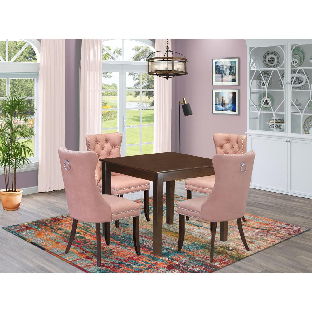 5 Piece Dining Room Table Set Consists of a Square Kitchen Table. Picture 1