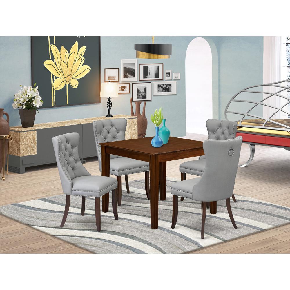 5 Piece Kitchen Table & Chairs Set Consists of a Square Dining Table. Picture 1