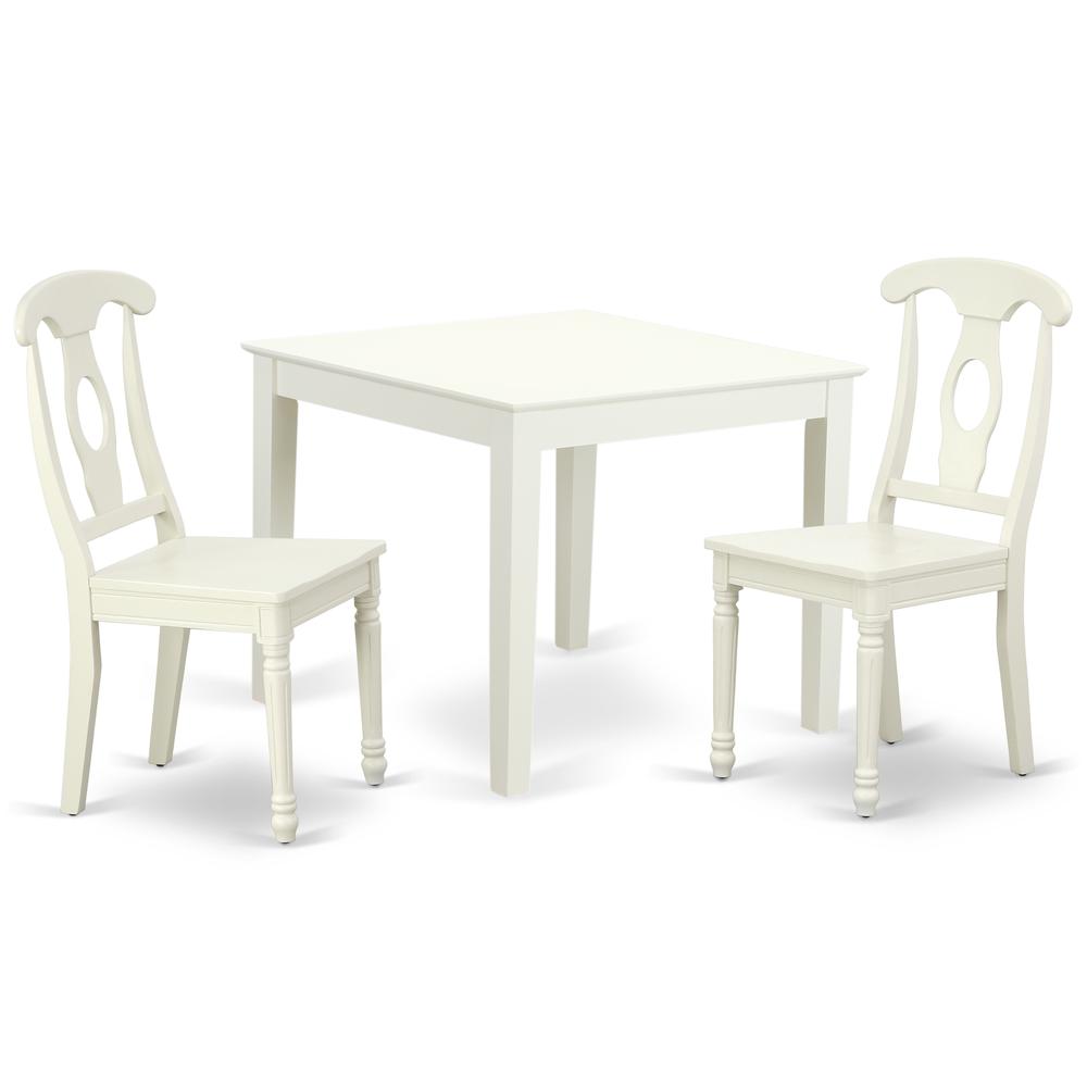 Dining Room Set Linen White, OXKE3-LWH-W. Picture 1