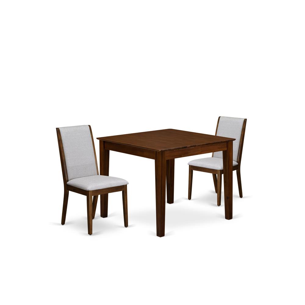 3 Pc Dining Room Set Consist of a Square Table and 2 Upholstered Chairs. Picture 6