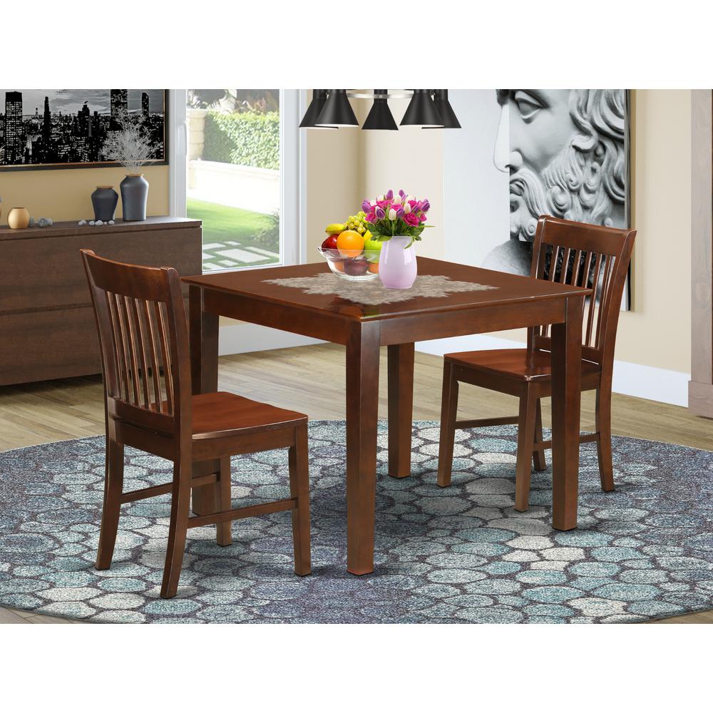 3  Pc  Dinette  set  with  a  Dining  Table  and  2  Dining  Chairs  in  Mahogany. Picture 2