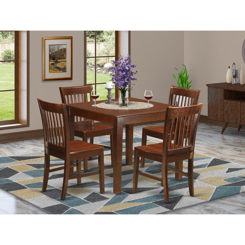 5  PC  Kitchen  Table  set  with  a  Table  and  4  Dining  Chairs  in  Mahogany. The main picture.
