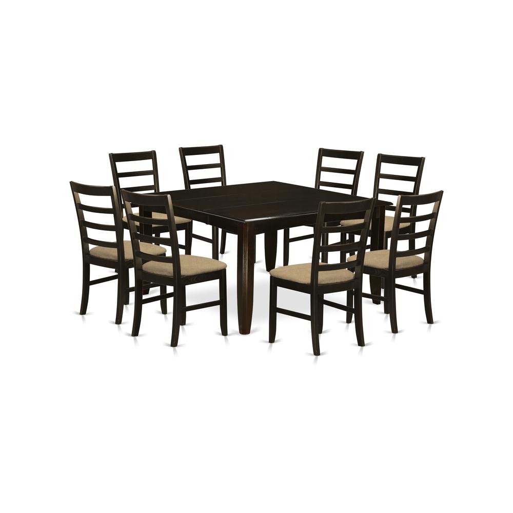 PARF9-CAP-C 9 Pc Dining room set-Square 54" Gathering Table and 8 Stools. Picture 1