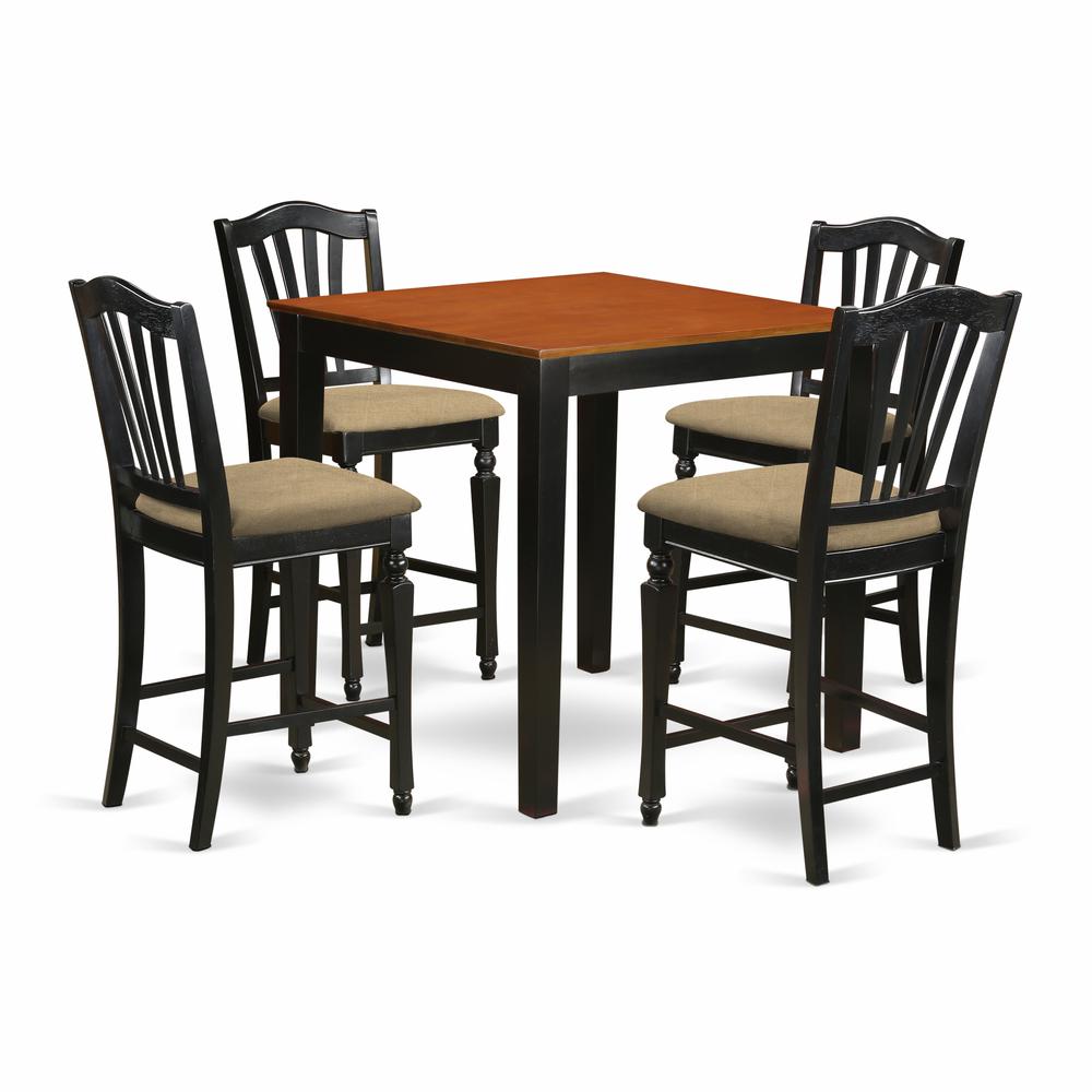 5  Pc  counter  height  set-pub  Table  and  4  Kitchen  Chairs.. The main picture.