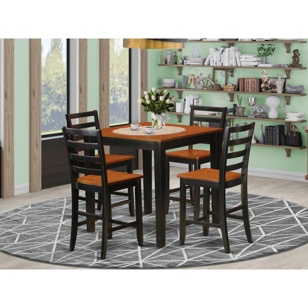 5  PC  counter  height  pub  set  -  counter  height  Table  and  4  Kitchen  Dining  Chairs.. Picture 1