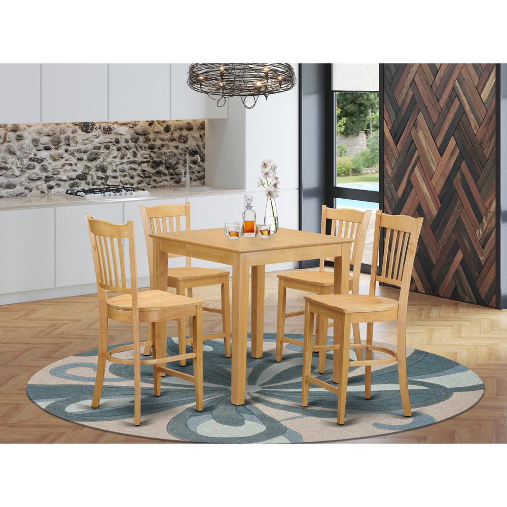 5  Pc  pub  Table  set  -  high  top  Table  and  4  counter  height  stool.. Picture 1