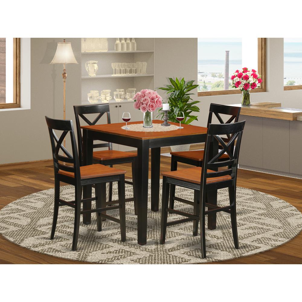 5  Pcpub  Table  set-pub  Table  and  4  counter  height  Chairs. Picture 1