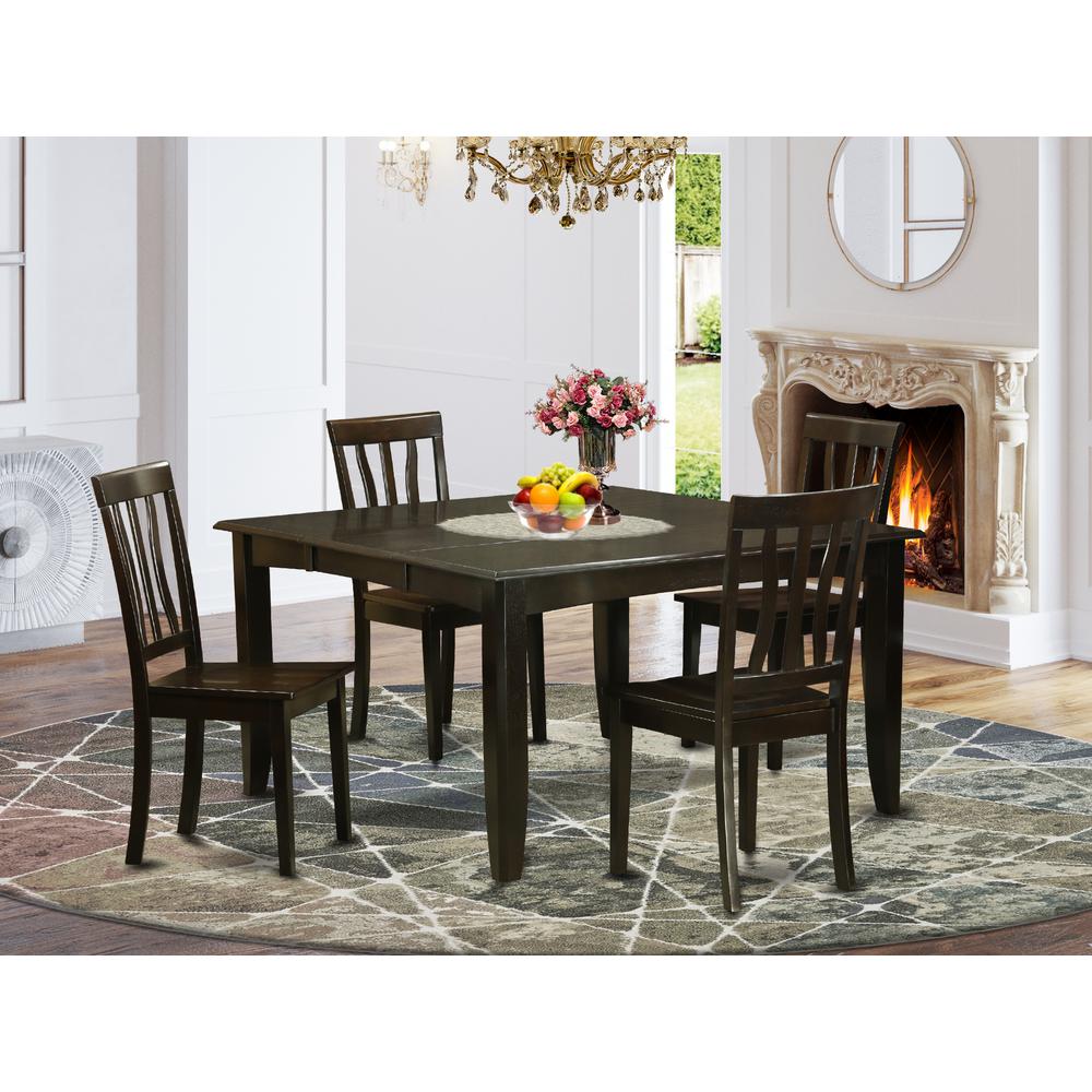 5  Pc  Dining  room  set  for  4-Table  with  Leaf  and  4  Kitchen  Chairs.. Picture 1