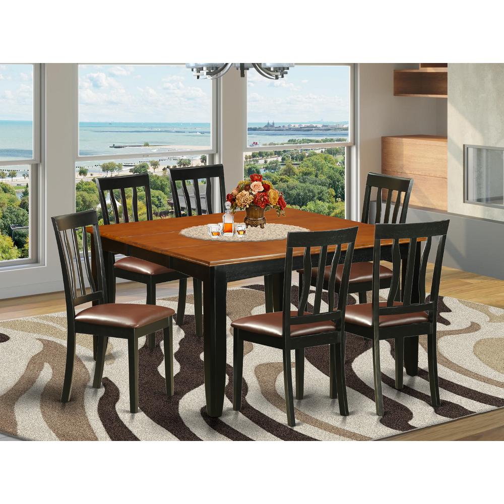 7  PC  Dining  room  set-Dining  Table  and  6  Wood  Dining  Chairs. Picture 1