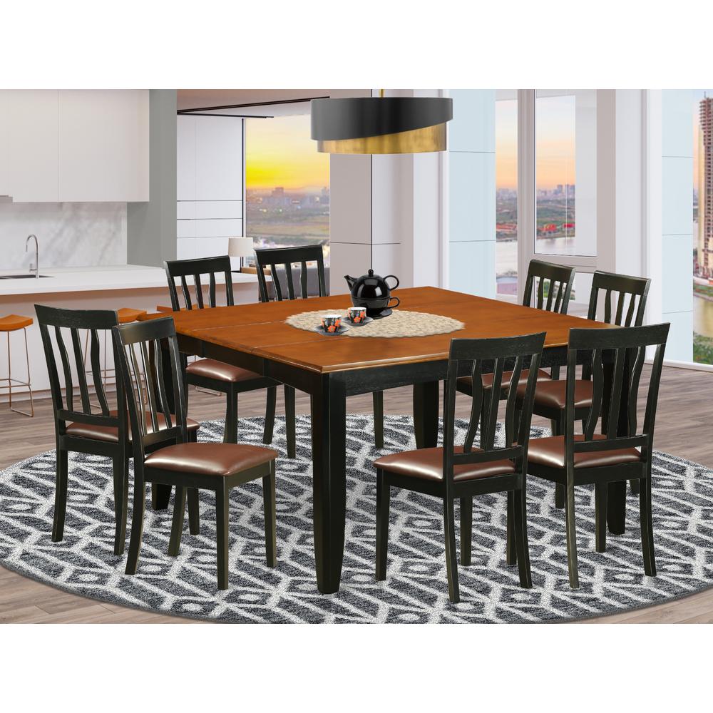 9  Pc  Dining  room  set-Dining  Table  and  8  Wood  Dining  Chairs. Picture 1