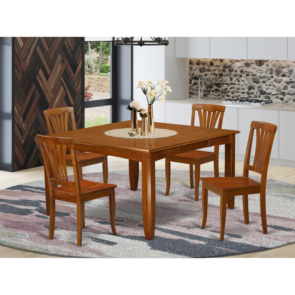 5  Pc  Dining  set-Dining  Table  with  Leaf  and  4  Dinette  Chairs.. Picture 1