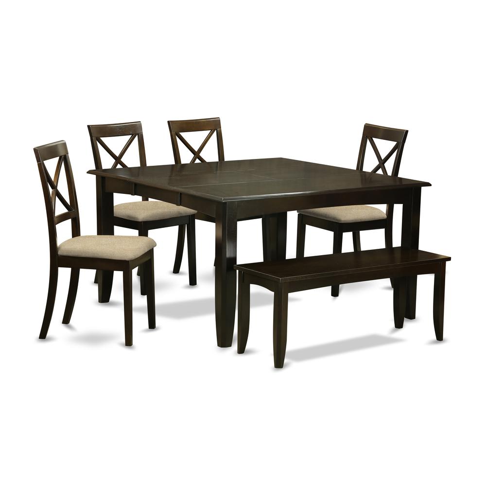 6  Pc  Dining  set-Table  with  Leaf  and  4  Dinette  Chairs  plus  on  Bench. Picture 1