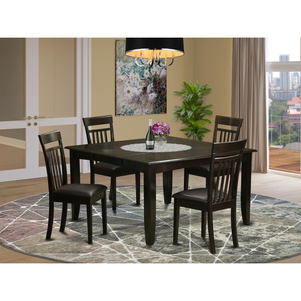 5  PC  Dining  room  set  for  4-Dinette  Table  with  Leaf  and  4  Dinette  Chairs.. Picture 1