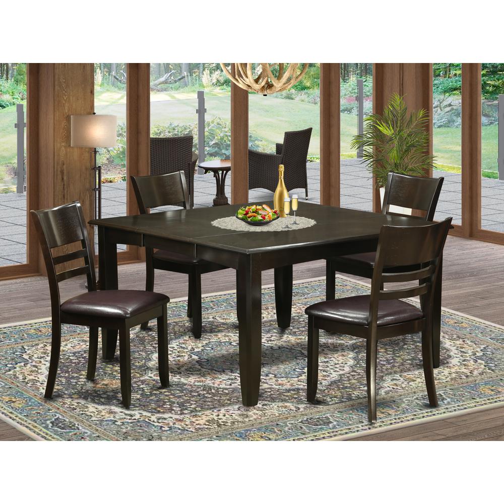 5  Pc  Dining  room  set-Dinette  Table  with  Leaf  and  4  Dinette  Chairs.. Picture 1