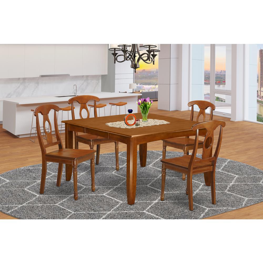 5  Pc  Dining  room  set-Table  with  Leaf  and  4  Kitchen  Chairs.. Picture 1