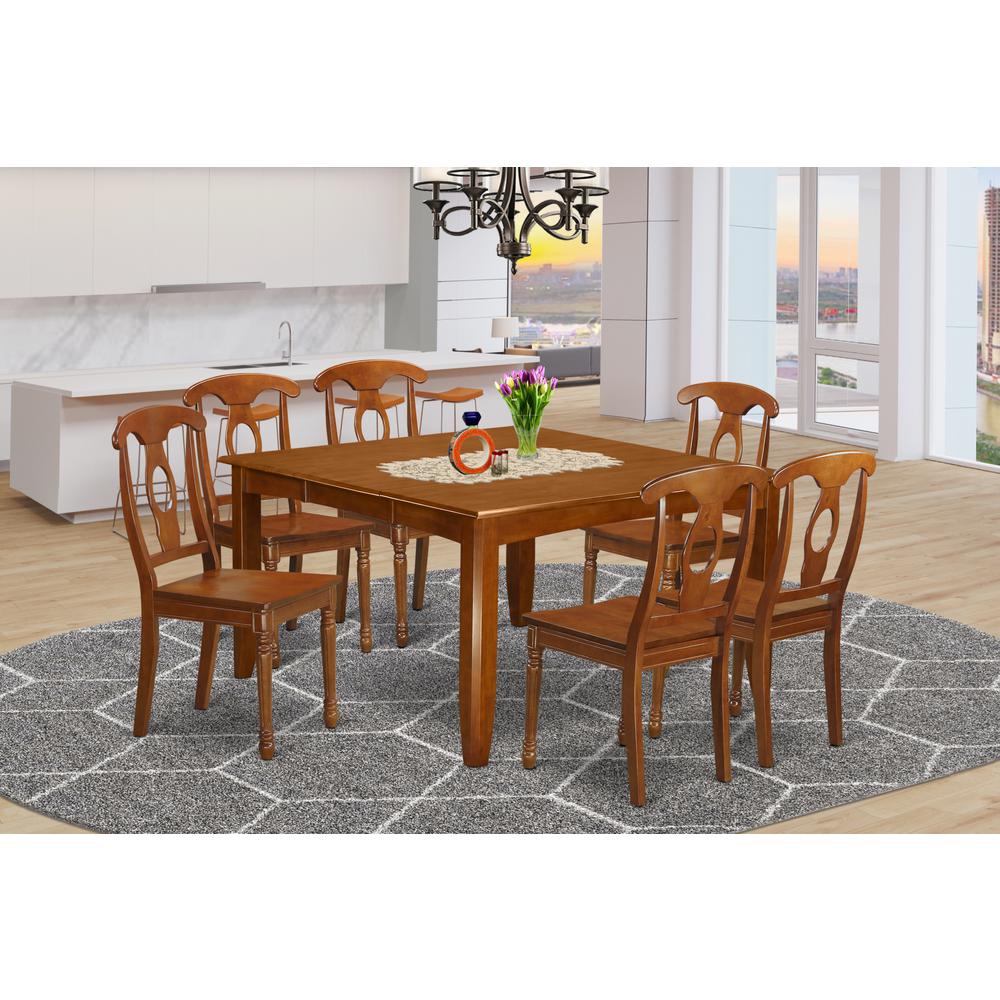 7  PC  Dining  room  set-Dinette  Table  with  Leaf  and  6  Kitchen  Chairs.. Picture 1