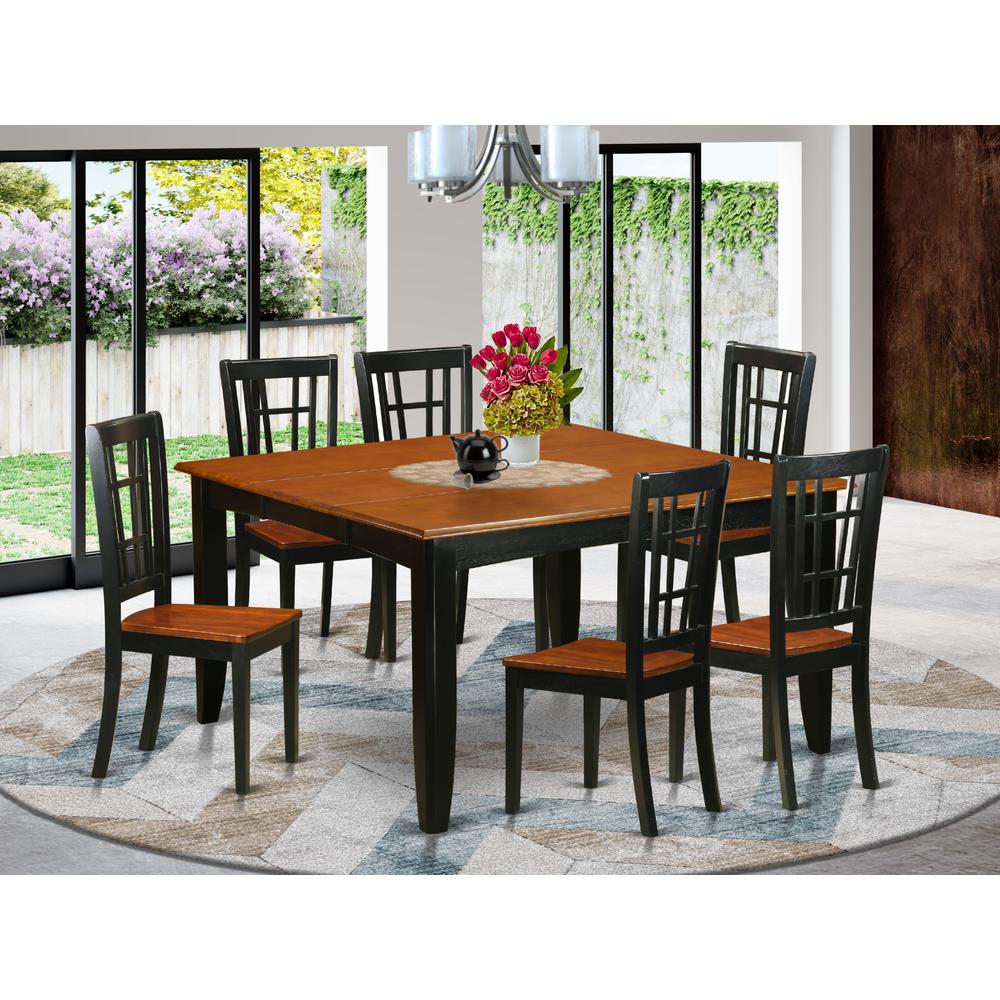 7  PC  Dining  room  set-Dining  Table  and  6  Wood  Dining  Chairs. Picture 1