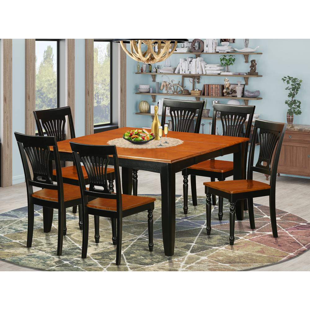 7  Pc  Dining  room  set-Dining  Table  and  6  Wood  Dining  Chairs. Picture 1