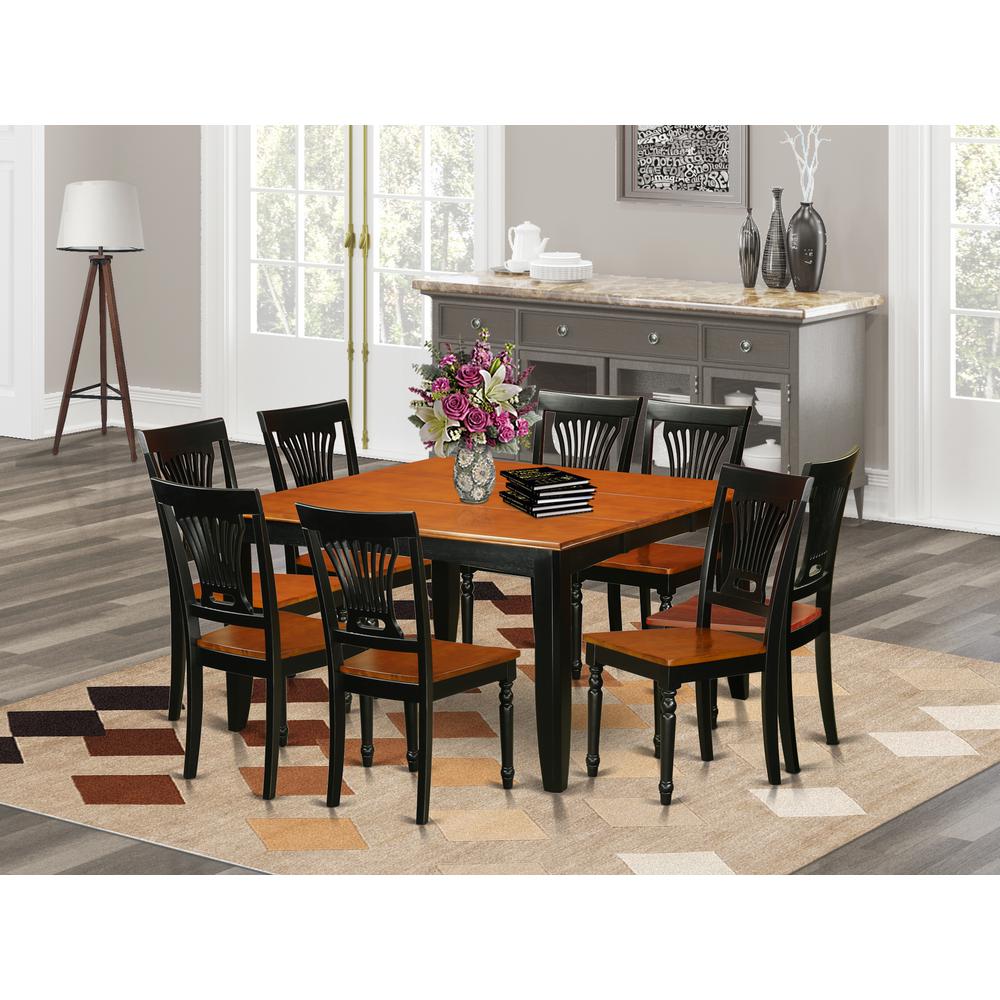9  Pc  Dining  room  set-Dining  Table  and  8  Wooden  Dining  Chairs. Picture 1