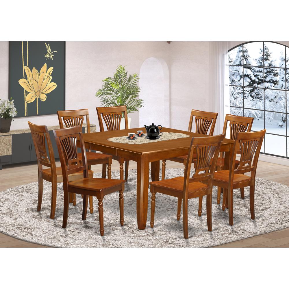9  Pc  Formal  Dining  set-Dining  Table  with  Leaf  and  8  Chairs.. Picture 1