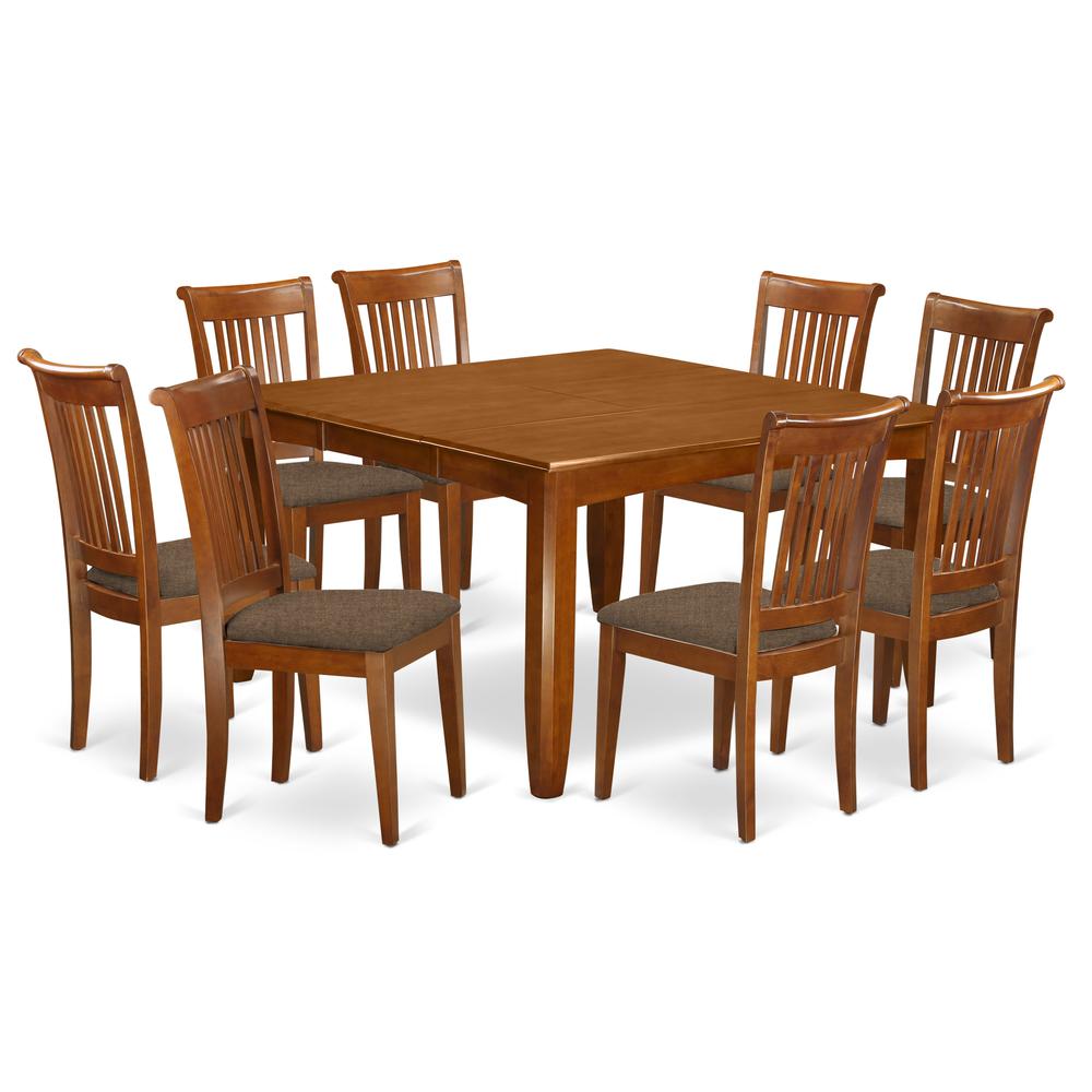 9  Pc  Dining  room  set-Table  with  Leaf  and  8  Kitchen  Chairs.. Picture 1