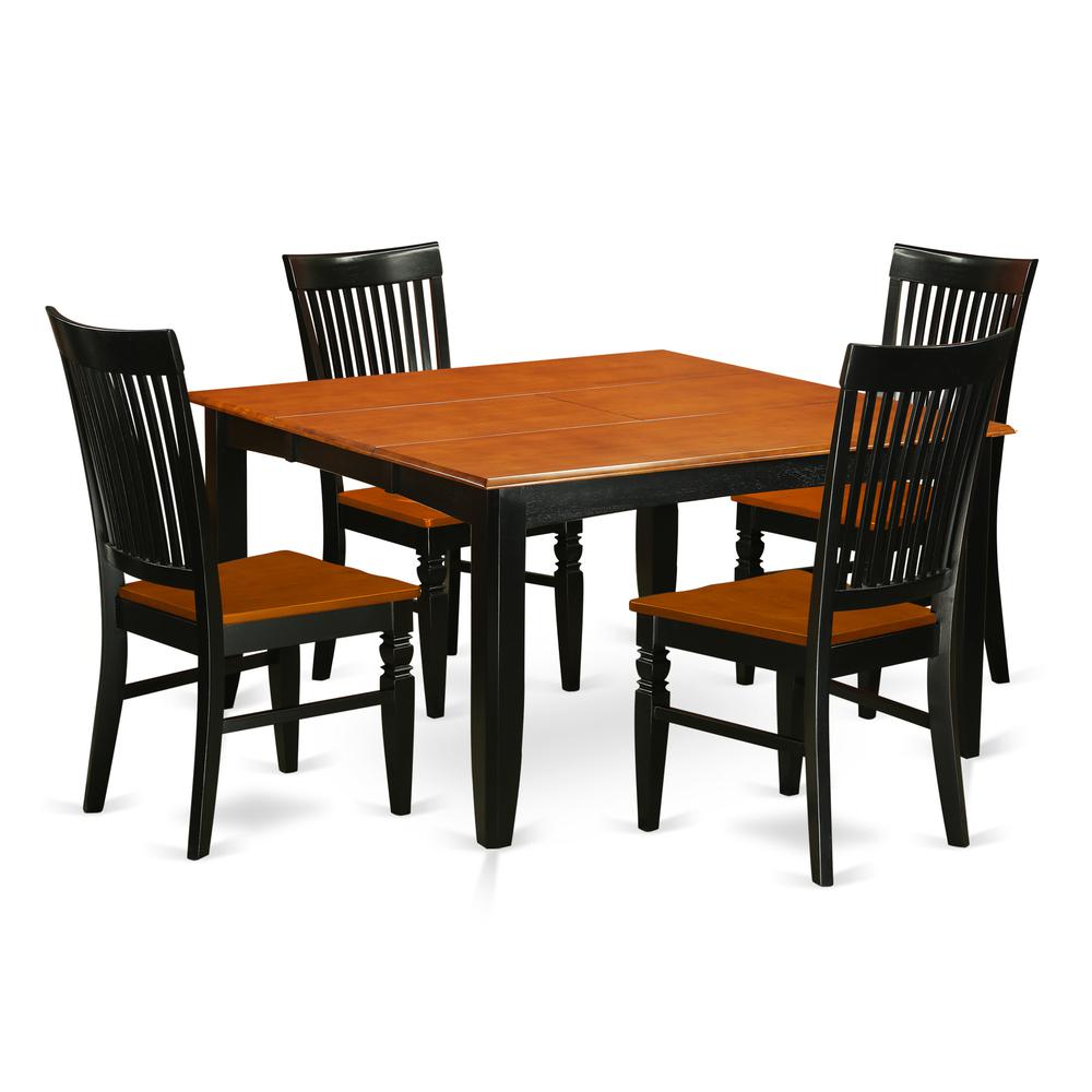 Dining Room Set Black & Cherry, PFWE5-BCH-W. Picture 1