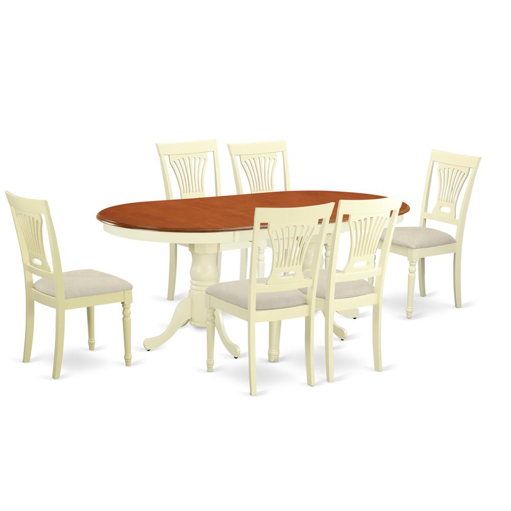 PLAI5-WHI-C 5 PC Dining room set for 4-Dining Table and 4 Dining Chairs. Picture 1