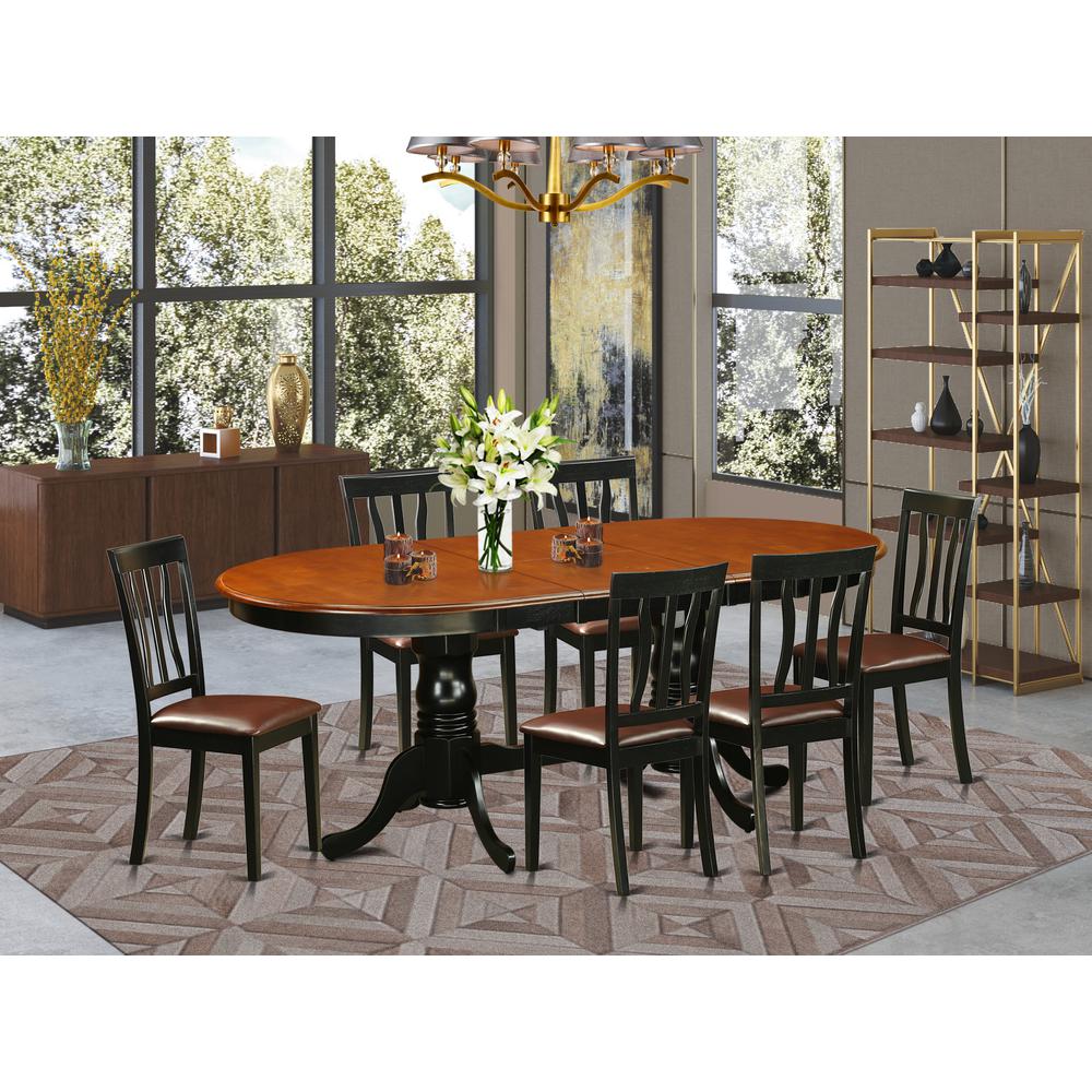 7  Pc  Dining  room  set-Dining  Table  with  6  Wood  Dining  Chairs. Picture 1