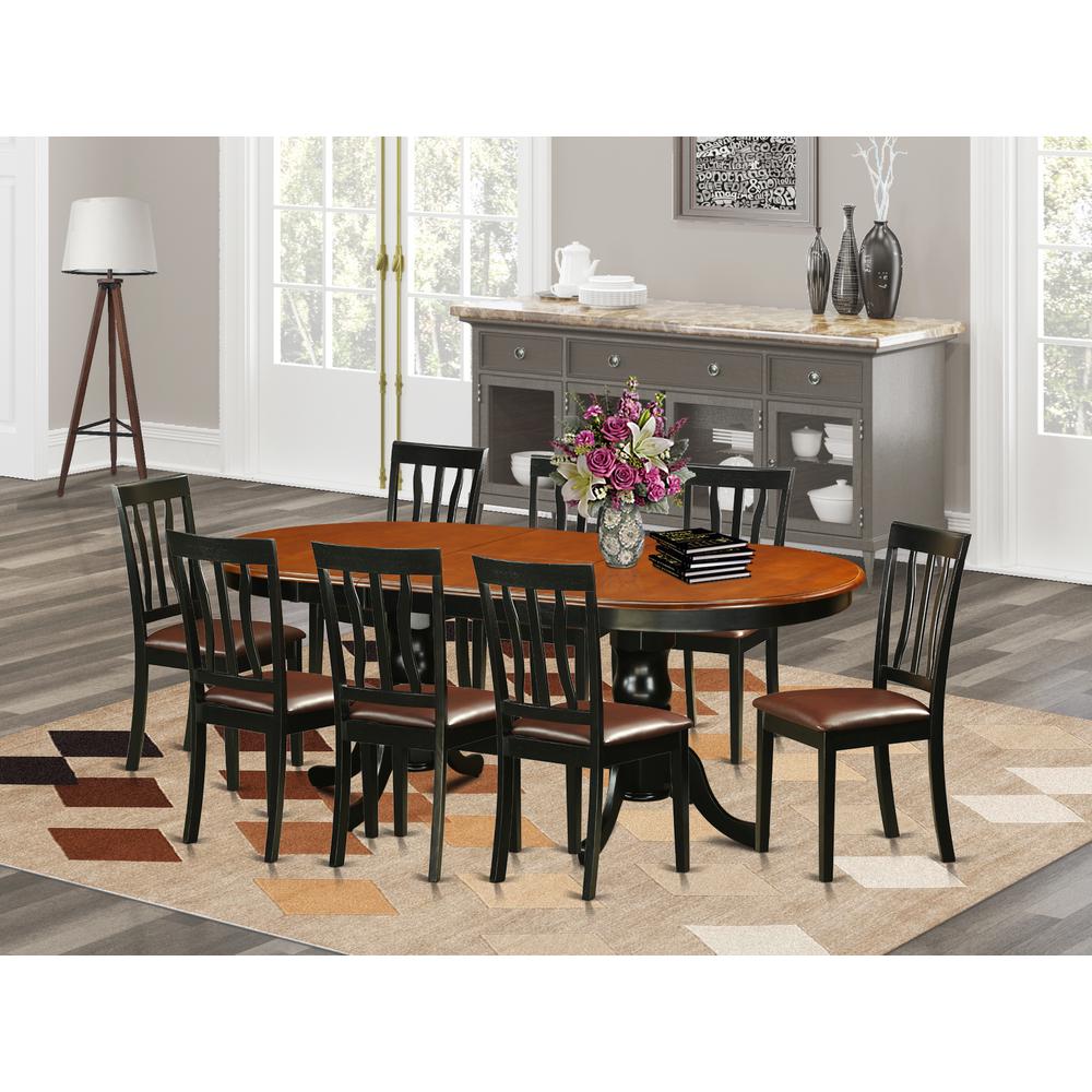 9  Pc  Dining  room  set-Dining  Table  with  8  Wood  Dining  Chairs. Picture 1