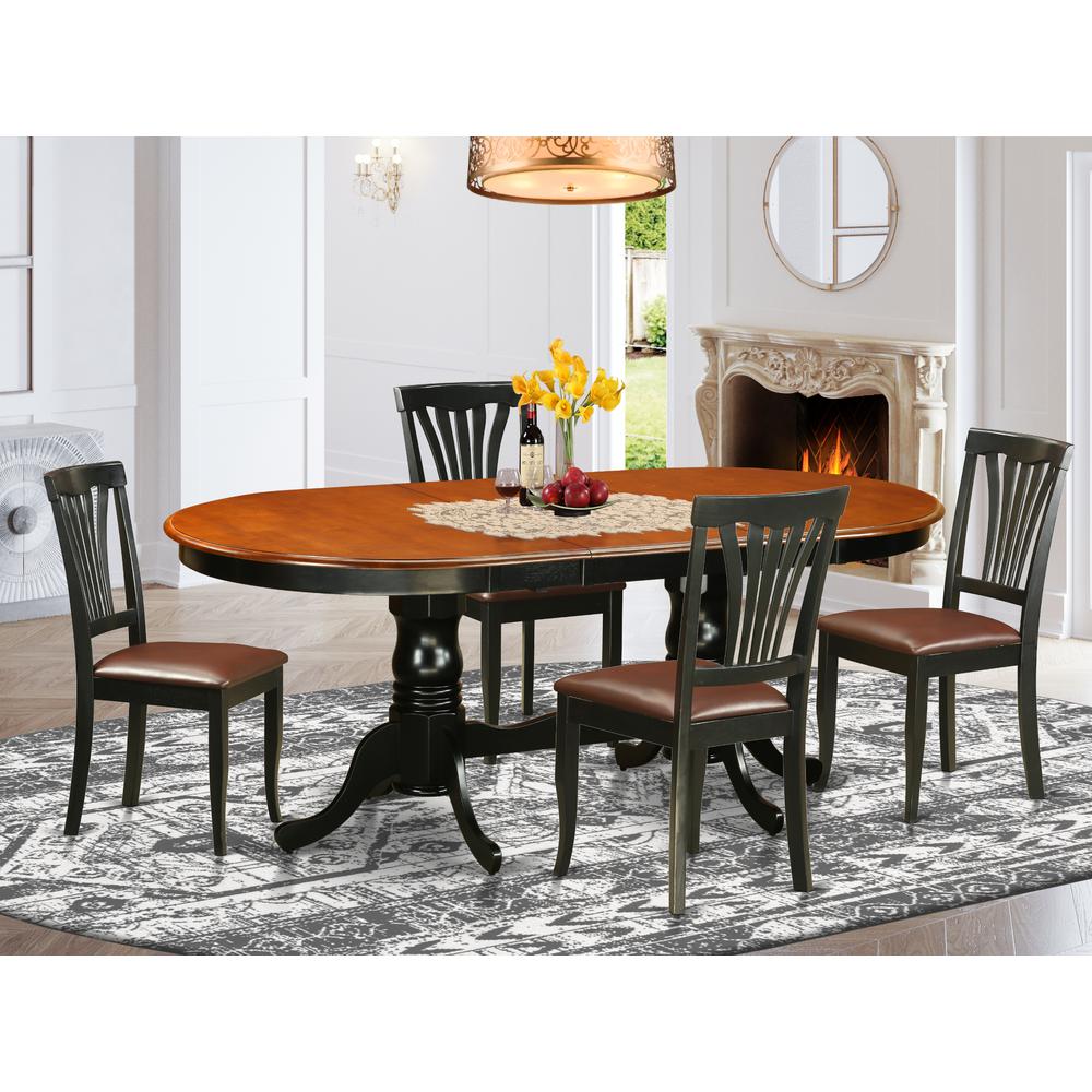 5  Pc  Dining  room  set-Dining  Table  with  4  Wooden  Dining  Chairs. Picture 1