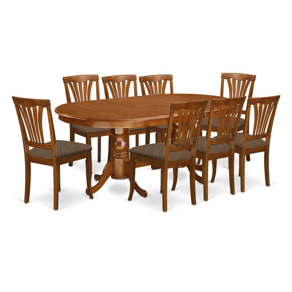 PLAV5-SBR-C 5 PC Dining room set-Dining Table with 4 Kitchen Chairs. Picture 1