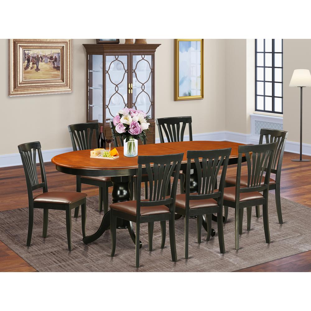 9  Pc  Dining  room  set-Dining  Table  with  8  Wooden  Dining  Chairs. Picture 1