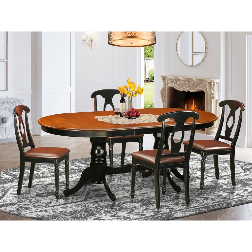 5  Pc  Dining  room  set-Dining  Table  with  4  Wood  Dining  Chairs. Picture 1