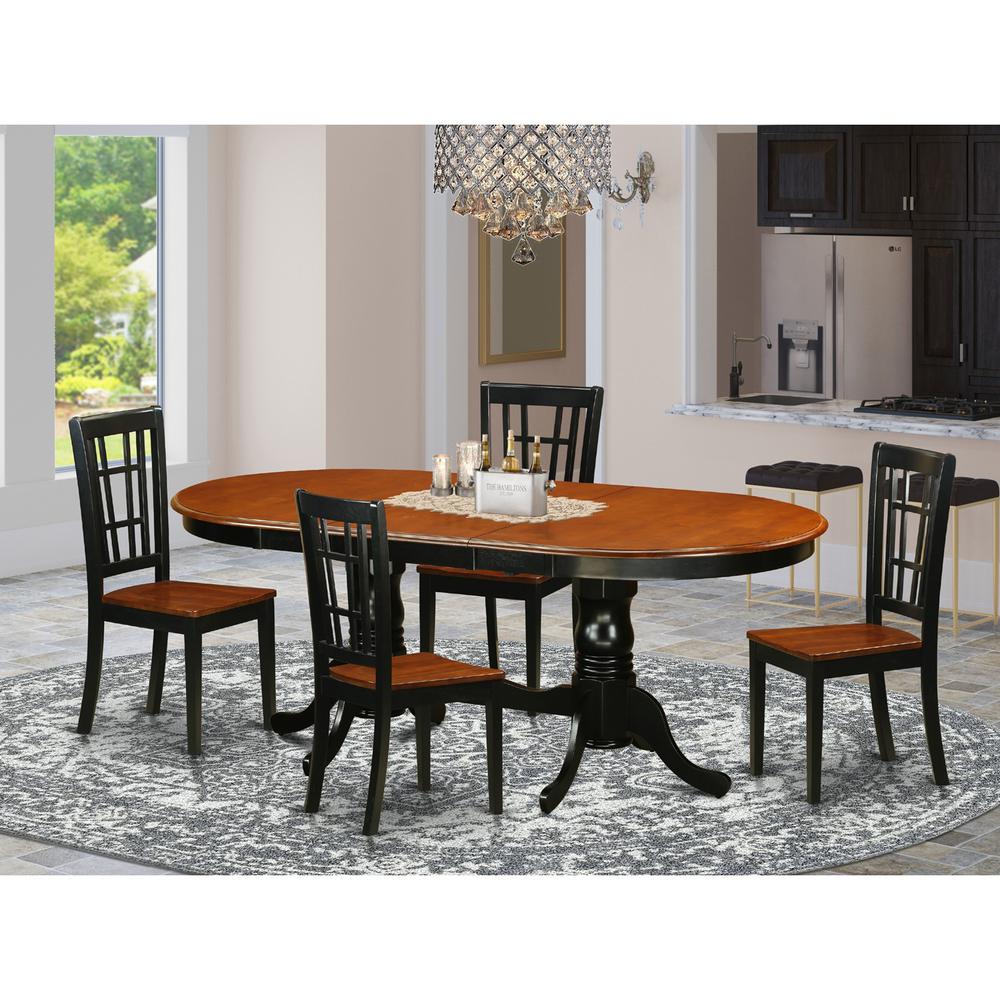 5  PC  Dining  room  set-Dining  Table  with  6  Wood  Dining  Chairs. Picture 1