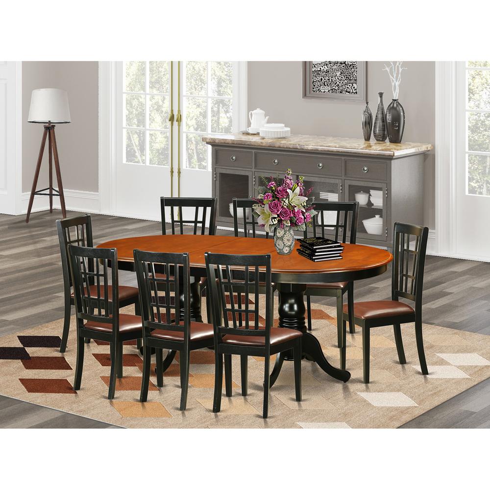 9  PC  Dining  room  set-Dining  Table  with  8  Wood  Dining  Chairs. The main picture.