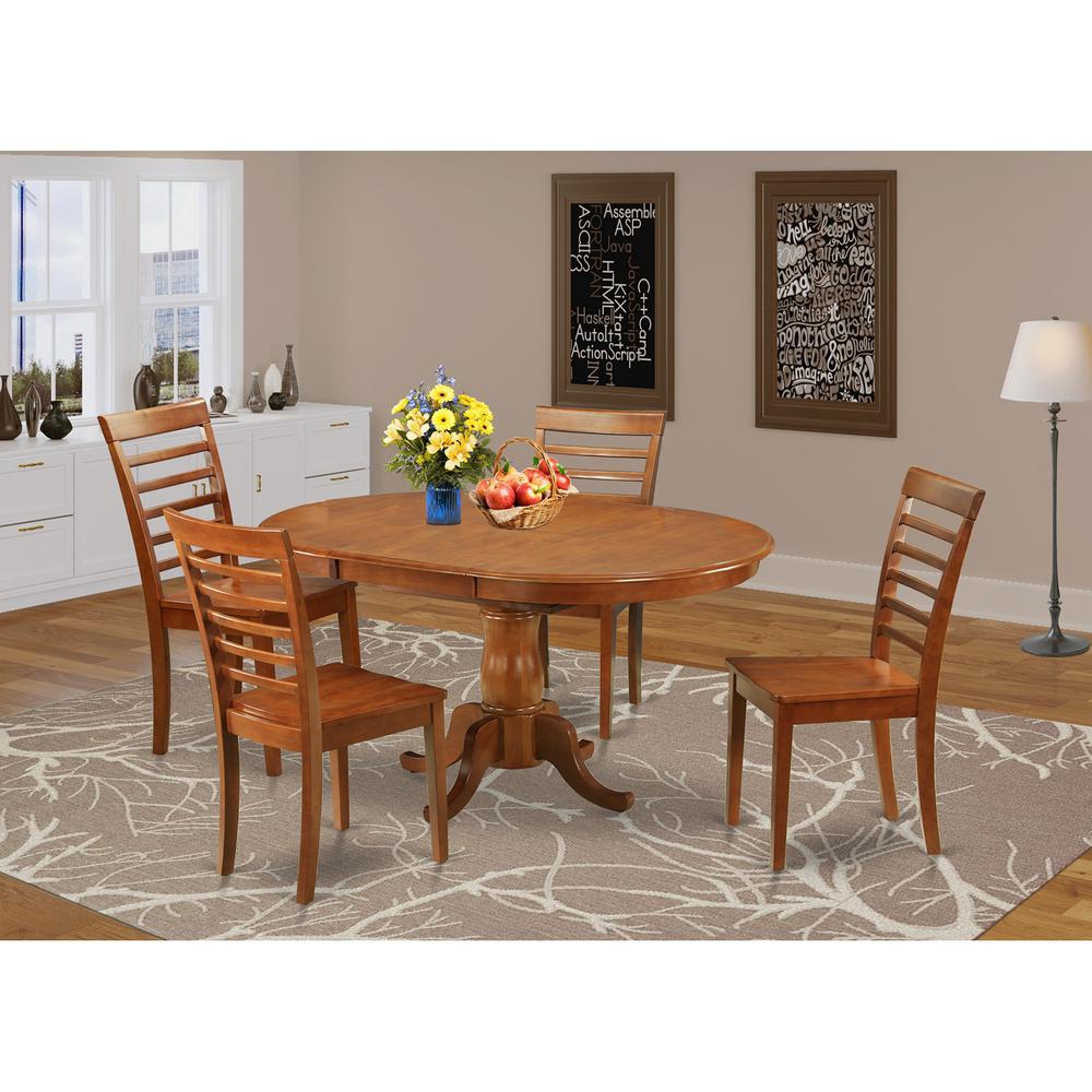 5  Pc  Dining  set-Oval  Dining  Room  set-Leaf  and  4  Dining  Chairs. The main picture.