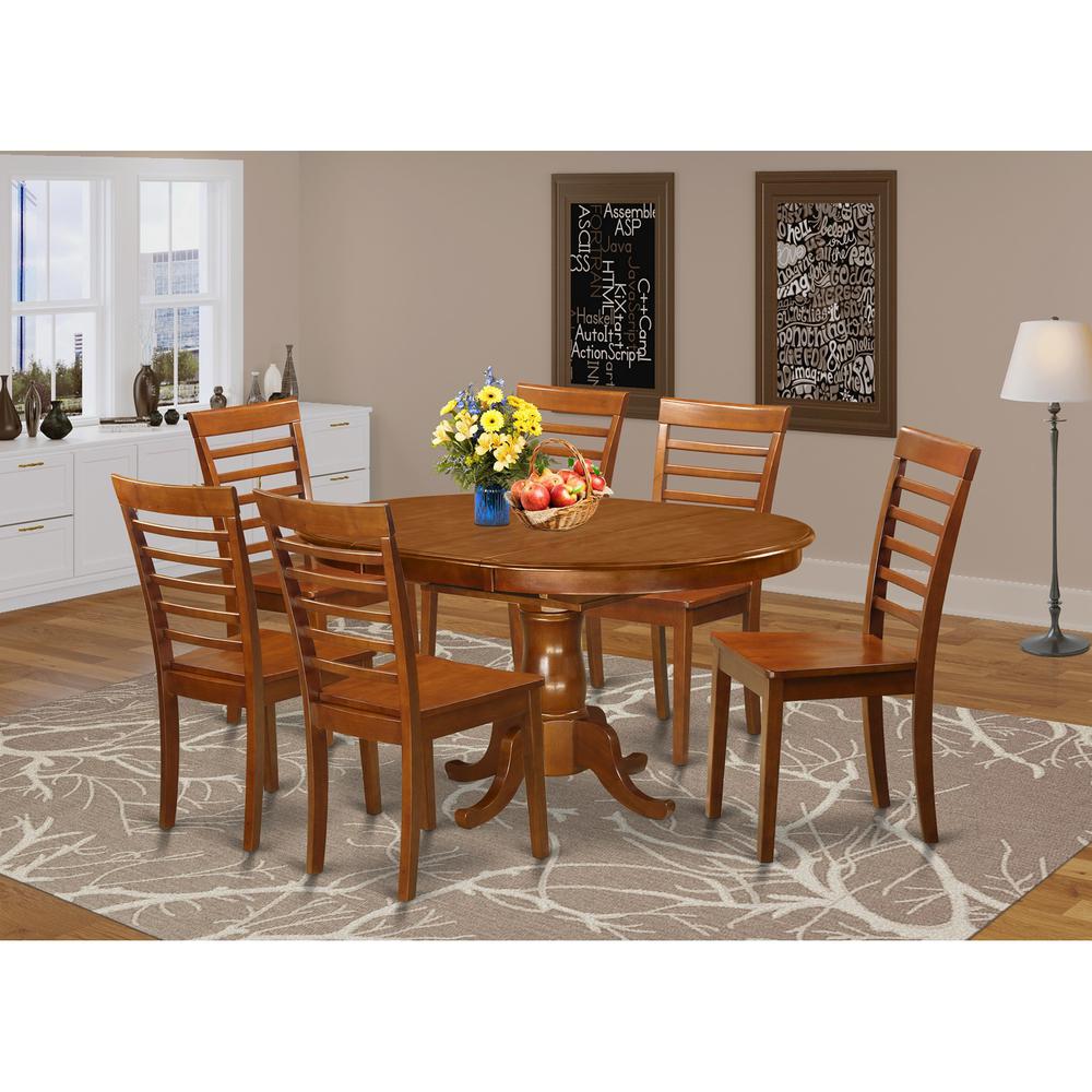 7  Pc  Dining  room  set  for  6-Table  with  Leaf  with  6  Dining  Chairs. Picture 1