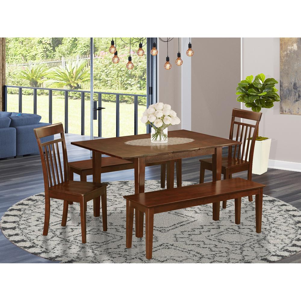 5  Pc  Dining  room  set  with  bench  -Table  with  2  Dining  Chairs  and  2  Benches. Picture 1