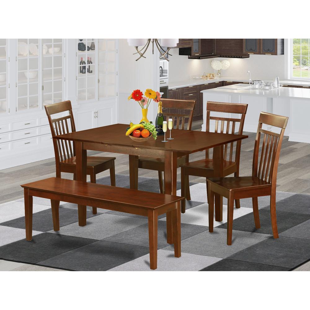 6-Pc  Dining  room  set  with  bench  -Tables  with  4  Dining  Chairs  and  Bench. Picture 1