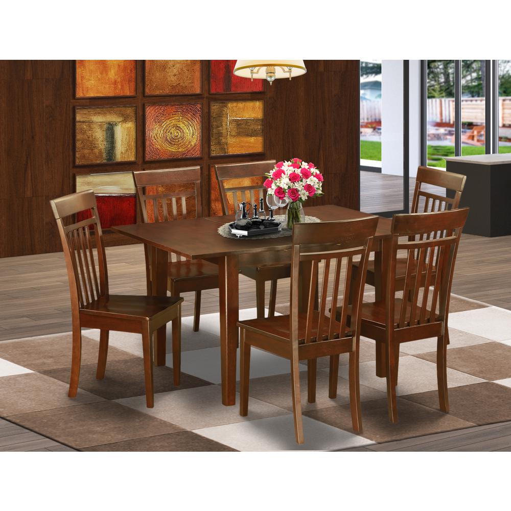 7  Pc  dinette  set  for  small  spaces  -  dinette  Table  with  6  Dining  Chairs. Picture 1