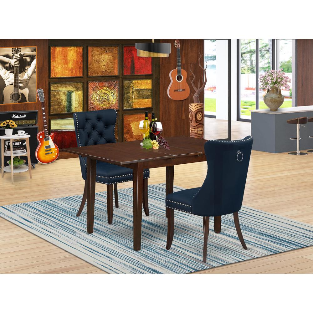 3 Piece Kitchen Table Set Consists of a Rectangle Dining Table. Picture 1