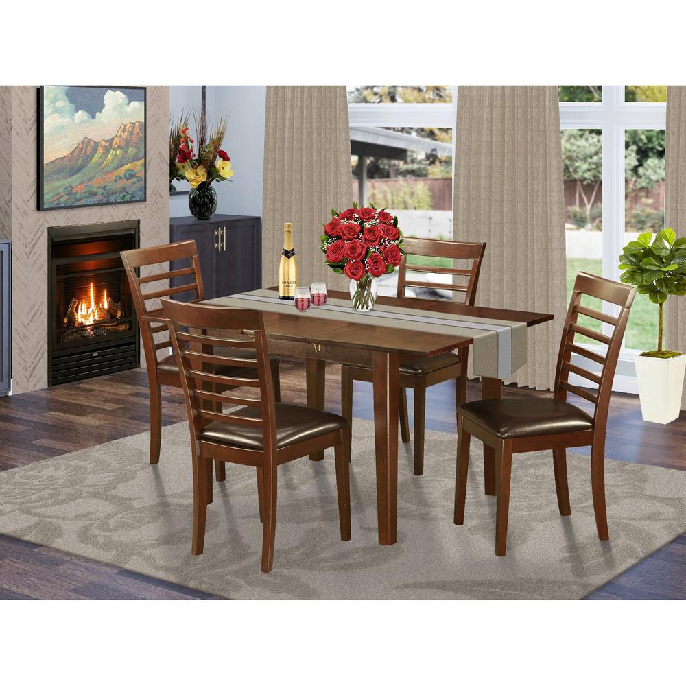 5  Pc  Kitchen  nook  Dining  set  -small  Table  with  4  Dining  Chairs. Picture 1