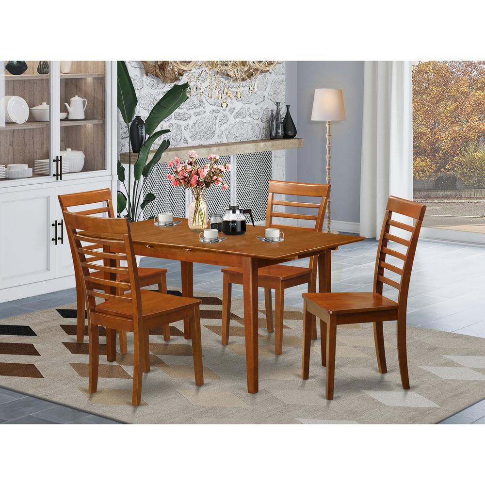 5  PC  dinette  set  for  small  spaces  -  Table  and  4  Dining  Chairs. Picture 1